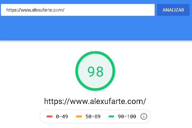 Velocidad Carga Web Alejandro ufarte - Alexufarte.com